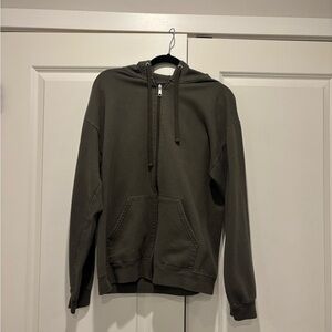 Oversize Olive Green Hoodie Sweater